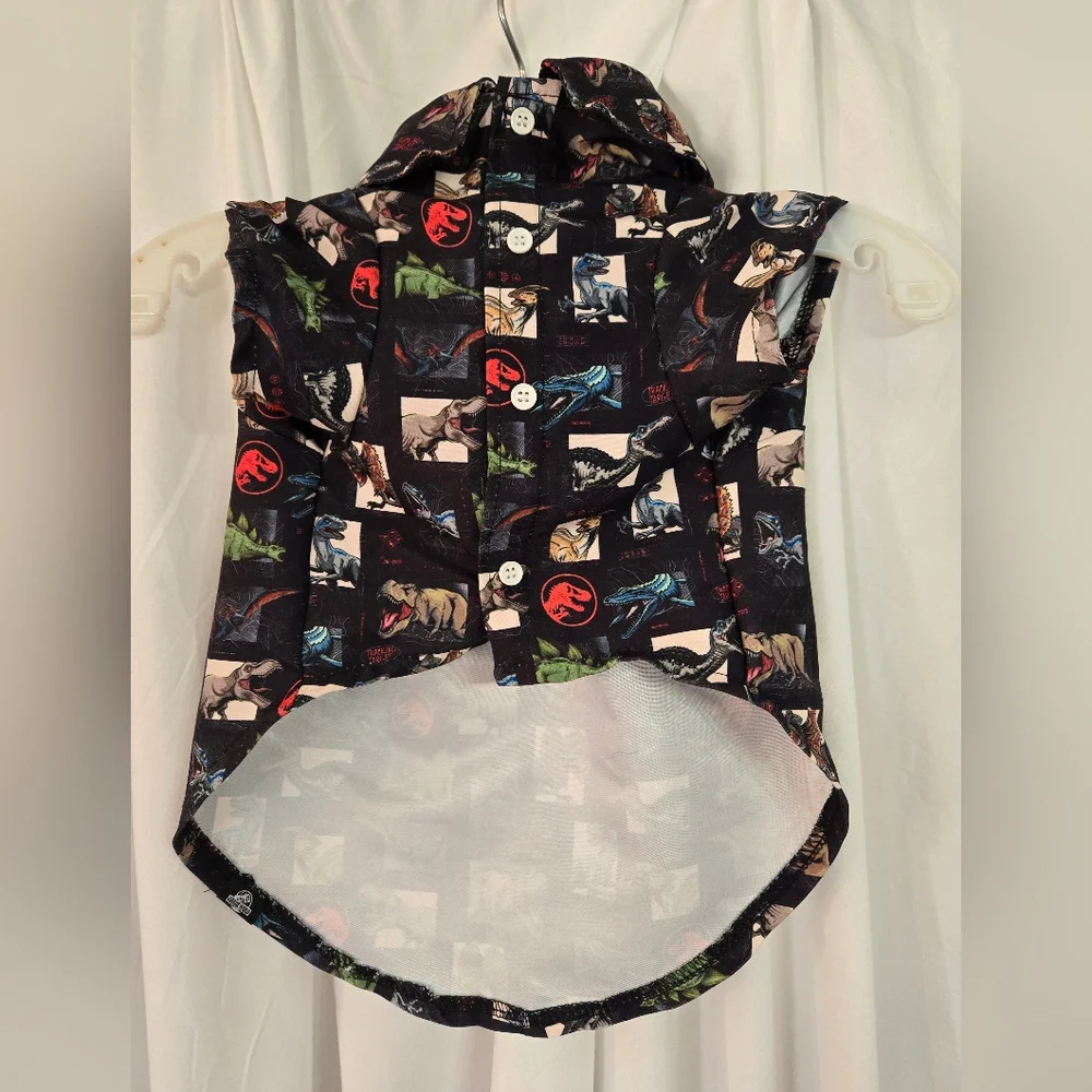 Jurassic World Stylish Dinosaur Print Dog Shirt Size M